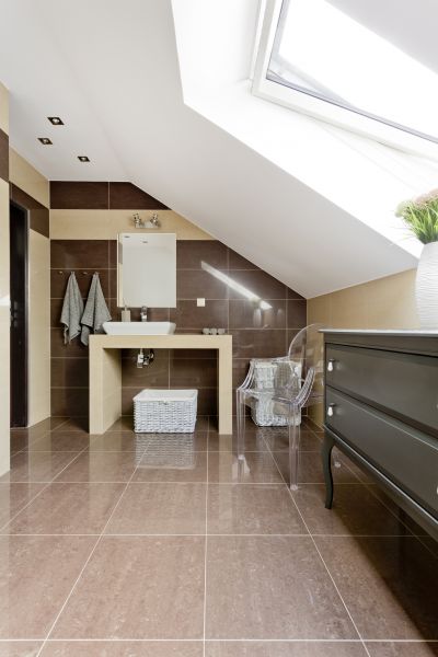 Attic Bathroom Installation in Evergreen